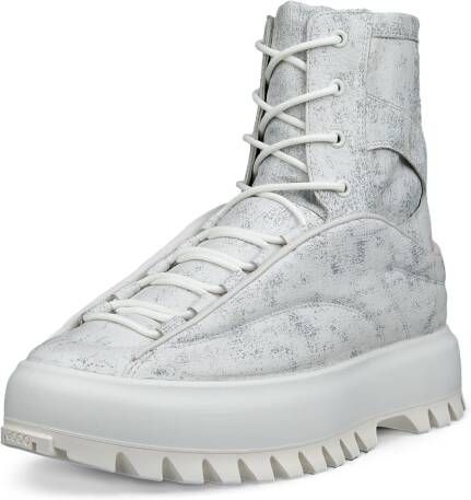 ECCO Street Ace RAL7000 M Heren hoge sneaker in leer Wit Size: 39 (UK 6)