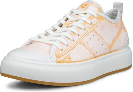 ECCO Street Ace W Dames leren sneaker Oranje Size: 36 (UK 3.5-4)