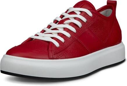 ECCO Street Ace W Dames leren sneaker Rood Size: 37 (UK 4.5)