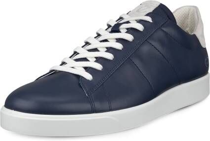 ECCO Street Lite M Heren leren sneaker Marineblauw Size: 39 (UK 6)