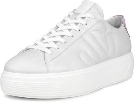 ECCO Street Platform W Dames leren platform sneaker Wit Size: 38 (UK 5-5.5)