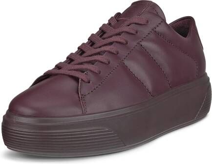 ECCO Street Platform W Dames leren platform sneaker Purper Size: 35 (UK 2.5-3)