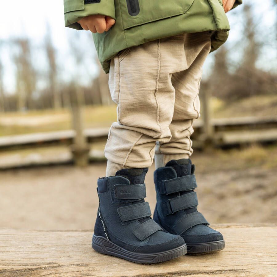 ECCO Urban Snowboarder Kinderen winterlaars van nubuck met Gore-Tex Marineblauw Size: 28 (UK 10-10.5)