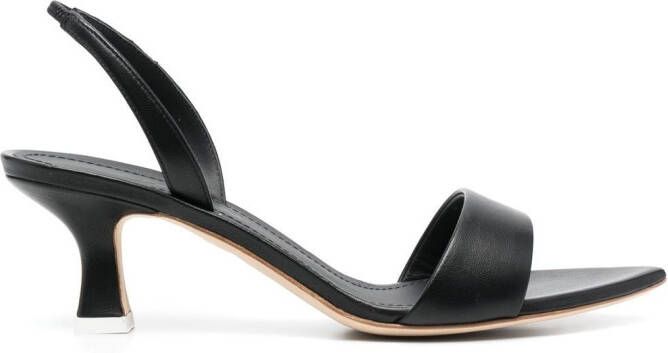 3juin Leren slingback sandalen Zwart