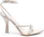 3juin Croco sandalen verfraaid met kristallen Beige - Thumbnail 1