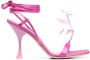 3juin Kimi sandalen met veren detail Roze - Thumbnail 1