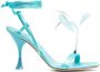 3juin Kimi sandalen met veren detail Blauw - Thumbnail 1