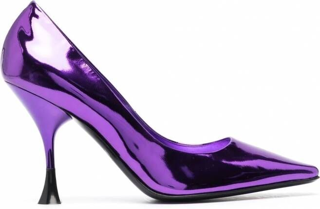 3juin Pumps met metallic-effect Paars