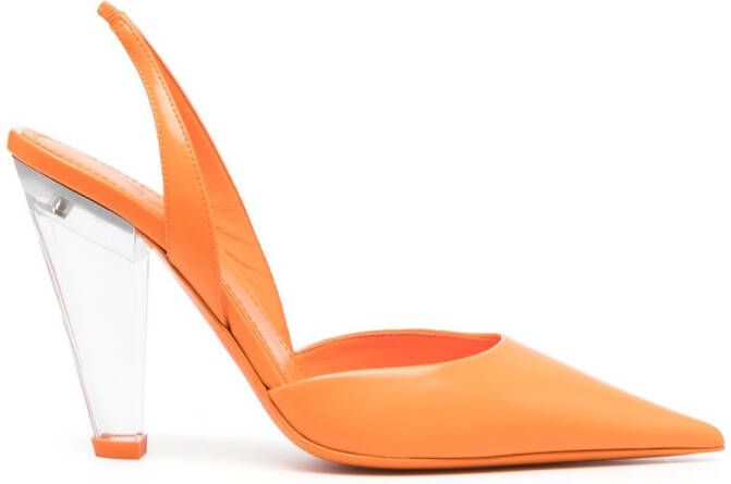 3juin Pumps met puntige neus Oranje