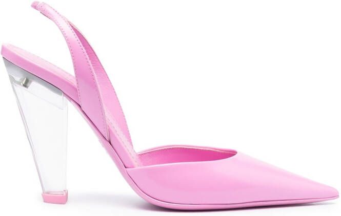 3juin Slingback pumps met toelopende hak Roze