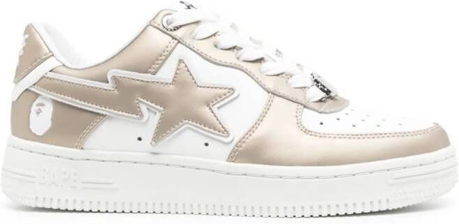 A BATHING APE BAPE STA #4 leren sneakers Goud