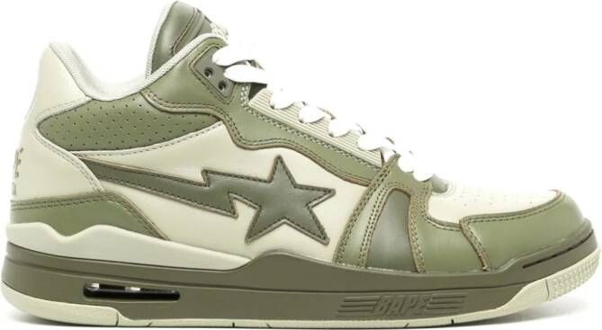 A BATHING APE Clutch STA leren sneakers Groen