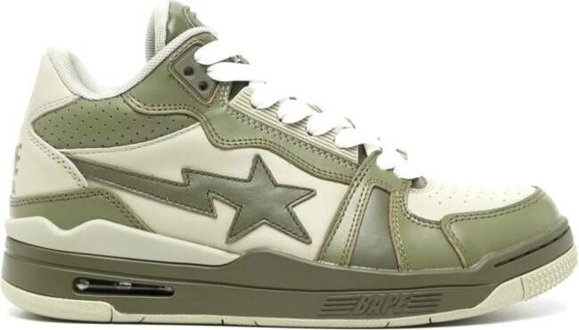 A BATHING APE Clutch STA leren sneakers Groen