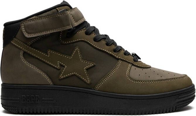 A BATHING APE Military Bapesta sneakers Groen