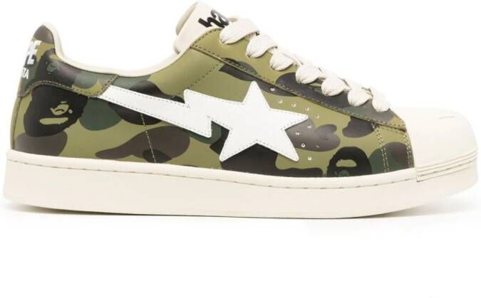 A BATHING APE Skull STA 1st sneakers met doodskop Groen