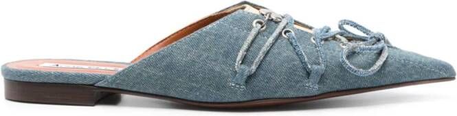 Acne Studios Denim slippers Blauw