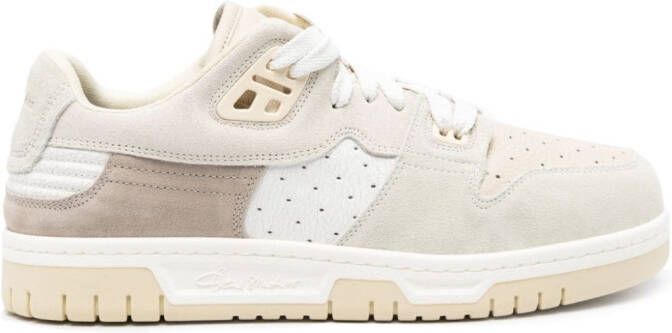 Acne Studios Leren sneakers met contrasterend vlak Beige