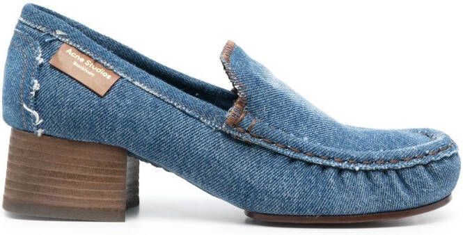 Acne Studios Loafers met blokhak Blauw