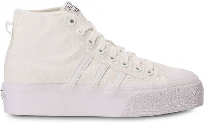 Adidas Nizza sneakers met plateauzool Wit