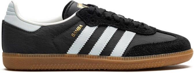 Adidas Samba OG "Carbon Almost Blue Chalk White" sneakers Zwart