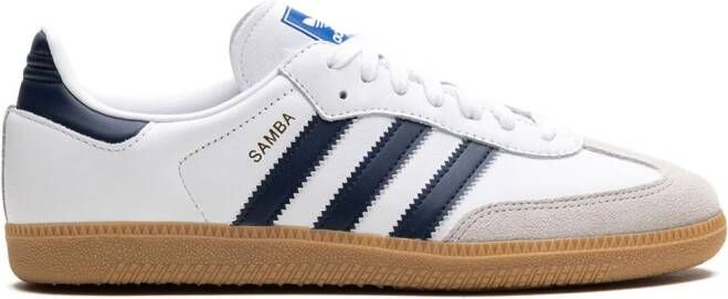 Adidas Samba OG "Cloud White Night Indigo Gum" sneakers Wit