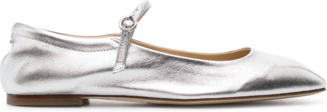 Aeyde Aline Babies metallic ballerina's Zilver