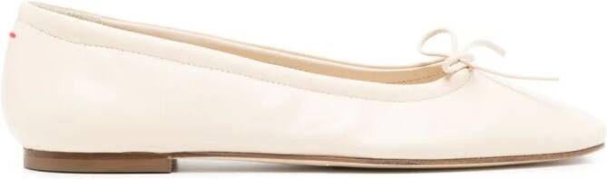 Aeyde Delfina leren ballerina's Beige