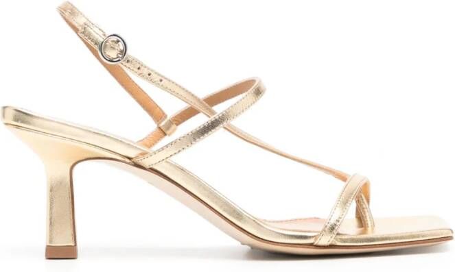 Aeyde Elise leren sandalen 65 mm Goud