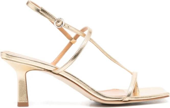 Aeyde Elise 75mm leren sandalen Goud