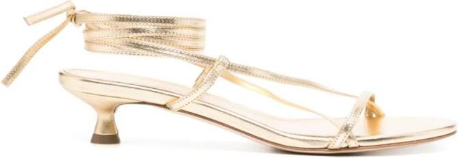 Aeyde Paige 35mm leren sandalen Goud