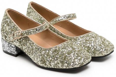 Age of Innocence Agnese ballerina's verfraaid met glitters Goud