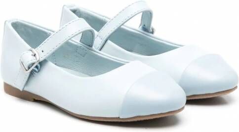 Age of Innocence Ballerina's met leren zool Blauw