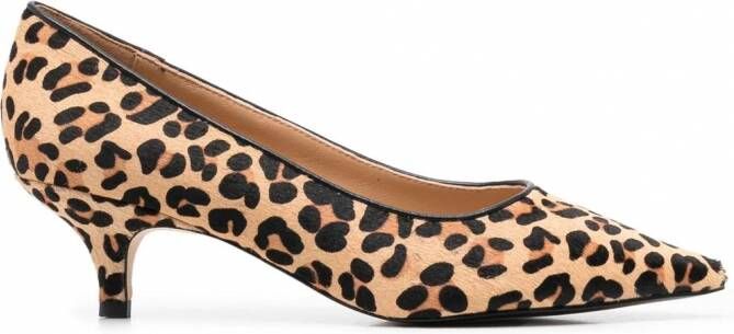 Age of Innocence Jacqueline pumps met luipaardprint Beige