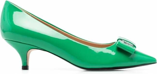 Age of Innocence Jacqueline pumps verfraaid met strik Groen