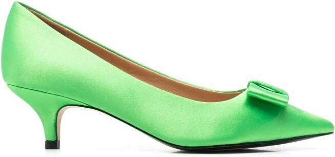 Age of Innocence Jacqueline pumps verfraaid met strik Groen