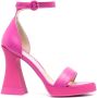 AGL Janis 110mm leather sandals Roze - Thumbnail 1