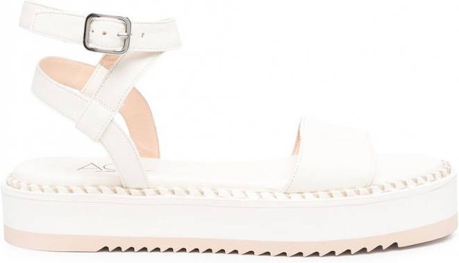 Witte sandalen met plateauzool new arrivals