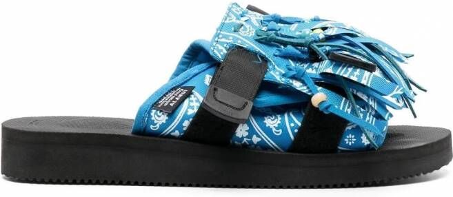 Alanui X Suicoke Sandalen met franje Blauw