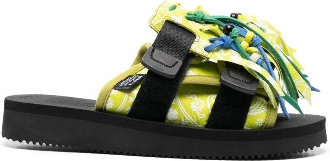 Alanui X Suicoke x Suicoke sandalen met paisley-print Geel