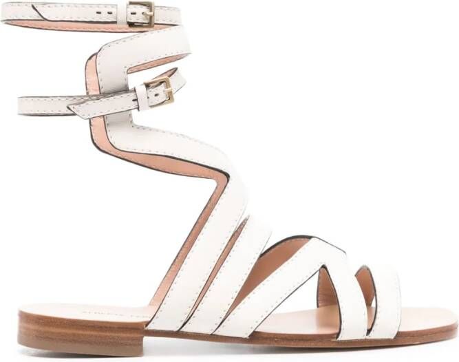 Alberta Ferretti Sandalen met gesp Beige