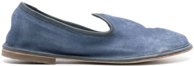 Alberto Fasciani Suède loafers met leren afwerking Blauw