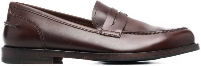 Alberto Fasciani Zoe leren penny loafers Zwart