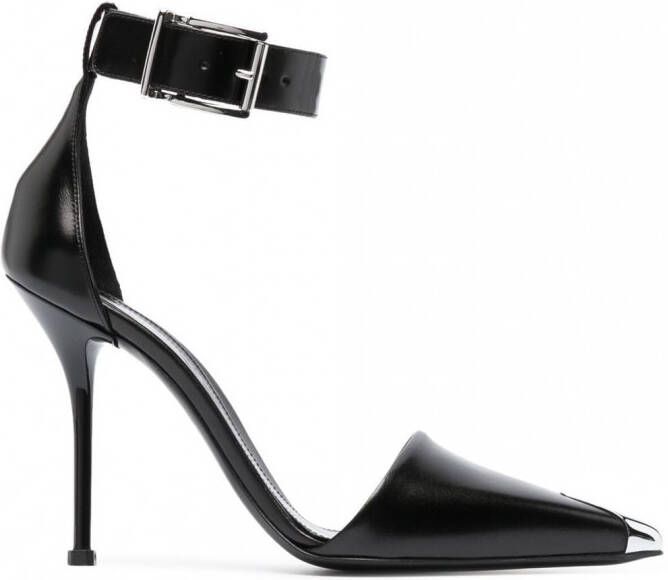 Alexander McQueen Pumps met metalen neus Zwart