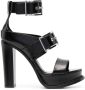 Alexander McQueen 125 mm leren sandalen Zwart - Thumbnail 1