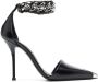 Alexander McQueen Pumps verfraaid met ketting Zwart - Thumbnail 1