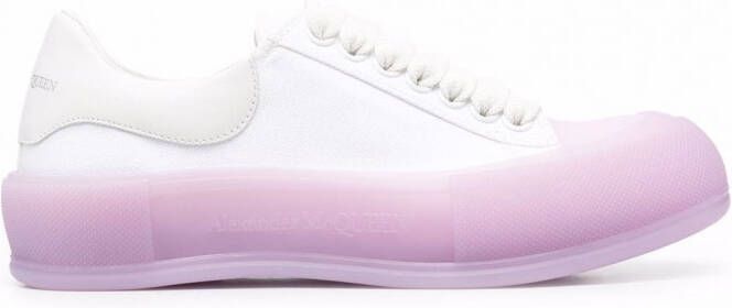 Alexander McQueen Sneakers met contrasterende zool Wit