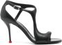 Alexander McQueen Harness leren sandalen 90 mm Zwart - Thumbnail 1