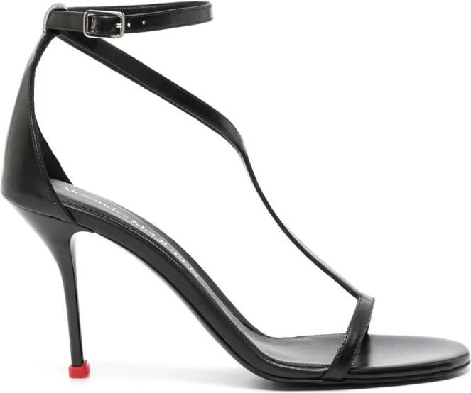 Alexander McQueen Harness leren sandalen Zwart