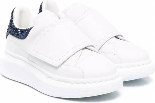 Alexander McQueen Kids Sneakers met klittenband Wit