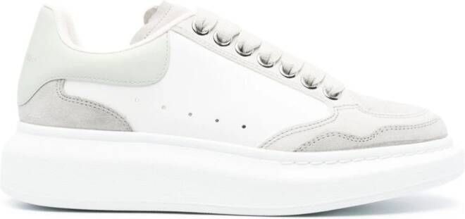 Alexander McQueen Larry sneakers met leren vlakken Wit